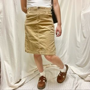🧸Y2K Brown Corduroy Midi Skirt🧸